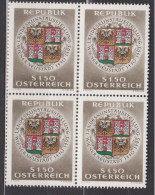 1966 , Mi 1206 ** (2) -  4er Block Postfrisch - Landeskunstausstellung - " Wiener Neustadt 1440 - 1493 " - Unused Stamps