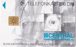 GERMANY - Painting/Kunst, Central Krankenversicherung AG(O 919), Tirage 15000, 05/94, Used - O-Series : Séries Client