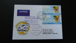 Vol Special Flight Sao Paulo Brazil -> Buenos Aires Argentina (50 Years Of The Route) Lufthansa 2006 - Storia Postale