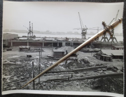 Le Havre - Photo Originale - Travaux - Port - Construction Du Hangar 14 - Grues Caillard - 1962  - TBE - - Plaatsen