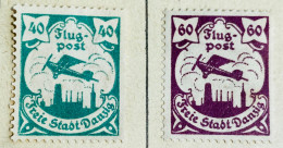 ALLEMAGNE - Poste Aérienne Dantzig Gdansk 60 Pfennigs 1923 Michel N° 112 Et 113 - Ungebraucht