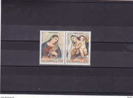SAINT MARIN 1976 TITIEN PEINTURES, Madonnes Yvert 928-929, Michel 1125-1126 NEUF** MNH - Unused Stamps