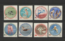 Dominican Republic 1960 Olympic Games Rome, Wrestling, Swimming, Boxing, Fencing Etc. Set Of 8 MNH - Ete 1960: Rome