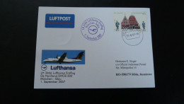 Premier Vol First Flight Munchen To Sibiu Romania DHC8 Lufthansa 2007 - Erst- U. Sonderflugbriefe