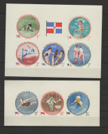 Dominican Republic 1960 Olympic Games Rome, Wrestling, Swimming, Boxing, Fencing Etc. 2 S/s Imperf. MNH - Summer 1960: Rome