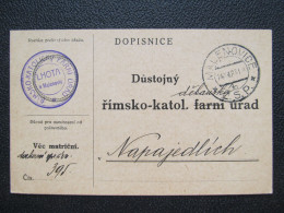 BRIEF Zlín Malenovice Lhota - Napajedla 1928 Matriční   // P6002 - Briefe U. Dokumente