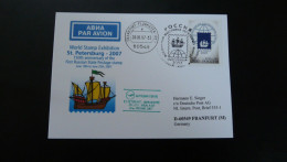 Vol Special Flight St-Petersburg World Stamp Exhibition To Frankfurt Lufthansa 2007 - Storia Postale