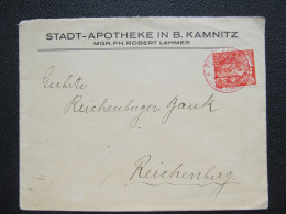 BRIEF Česká Kamenice Böhmisch Kamnitz Apotheke Lékárna Liberec HaV  // P6016 - Storia Postale