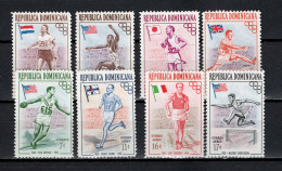 Dominican Republic 1957 Olympic Games Melbourne, Athletics Set Of 8 MNH - Estate 1956: Melbourne