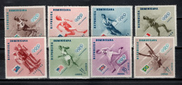 Dominican Republic 1957 Olympic Games Melbourne, Athletics Set Of 8 MNH - Summer 1956: Melbourne