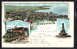 Lithographie Rorschach, Restaurant Und Gartenwirtschaft Z. Signal, Jakobs Brunnen  - Rorschach