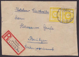 MiNr 55, MeF Mit 2 Werten, R-Päckchen-Adressträger, Selten - Storia Postale