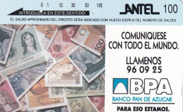 URUGUAY(Tamura) - Banknotes, BPA(Banco Pan De Azucar), Tirage 50000, 01/95, Used - Uruguay