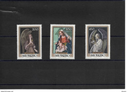 SAINT MARIN 1982 Noël, Peintures De Scillian Yvert 1063-1065, Michel 1267-1269 NEUF** MNH - Unused Stamps