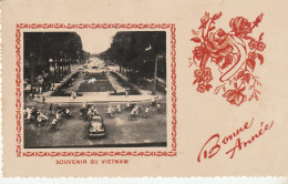CPSM SOUVENIR DU VIETNAM BONNE ANNEE - Viêt-Nam