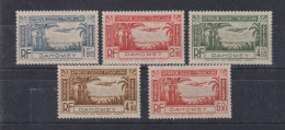 Dahomey 1940 Série Avions PA 1-5, 5 Val ** MNH - Unused Stamps
