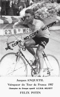PHOTO CYCLISME REENFORCE GRAND QUALITÉ ( NO CARTE ), JACQUES ANQUETIL TEAM HELYETT 1958 - Wielrennen