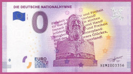 0-Euro XEMZ 14 2020 DIE DEUTSCHE NATIONALHYMNE - FALLERSLEBEN - SERIE DEUTSCHE EINHEIT - Pruebas Privadas