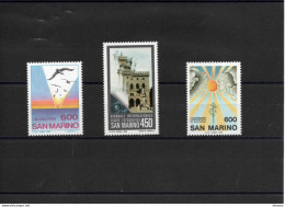 SAINT MARIN 1985 Yvert 1109 + 1117-1118, Michel 1315 + 1323-1324 NEUF** MNH Cote Yv 4,25 Euros - Ungebraucht