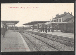 55 GONDRECOURT - Intérieur De La Gare - Animée - Train à L'approche - Gondrecourt Le Chateau