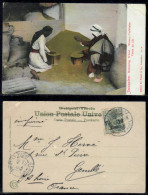 Jerusalem 1907 - Germany Levant Post Office Palestine Measuring Wheat Postcard - Deutsche Post In Der Türkei