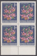 1966 , Mi 1210 ** (5) -  4er Block Postfrisch - Alpenflora - Türkenbund - Unused Stamps