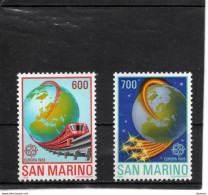 SAINT MARIN 1988 Europa, Monorail, Fibres Optiques Yvert 1179-1180, Michel 1380-1381 NEUF** MNH Cote Yv 17,50 Euros - Unused Stamps