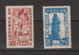Fezzan Paire 54-55 2 Val. ** MNH - Unused Stamps