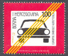 Bosnia Croatia 2006 European Car Free Day Transportation MNH - Cars