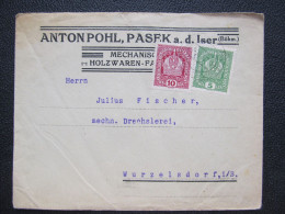 BRIEF Paseky Nad Jizerou - Kořenov Wurzelsdorf A. Pohl 1917 Böhmen  // P5978 - Briefe U. Dokumente