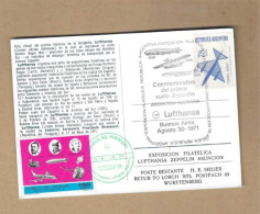 Los Vom 22.05   Sammler-Postkarte Aus Argentinien 1971  Zeppelin-Ansichtskarte - Covers & Documents