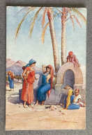 Femmes Arabes à La Fontaine Carte Postale Postcard - Tunesië