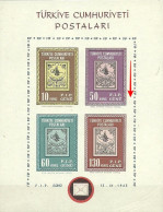 Turkey; 1963 FIP Souvenir Sheet ERROR "Shifted Print (Frame Of The Upper Right Stamp Down)" MNH** - Neufs