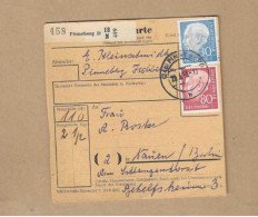 Los Vom 22.05   Paketkarte Aus PInnebrg 1955 - Covers & Documents