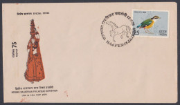 Inde India 1975 Special Cover Rajasthan Stamp Exhibition, Woman Women, Traditional, Sari, Horse, Pictorial Postmark - Cartas & Documentos