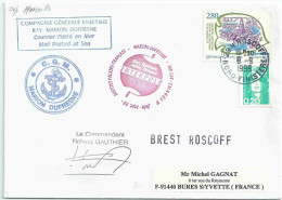 YT 2885 Martigues - Posté à Bord Du MD - Brest Roscoff - 08/09/1999 - Cartas & Documentos