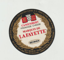 étiquette  Fromage  : Marquis De Lafayette , Besnier , Laval - Fromage