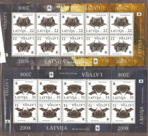 Latvia: 4 Mint Sheetlets, WWF - Bats, 2008, Mi#727-30, MNH. - Nuevos