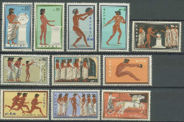 Greece 1960 Olympic Games Rome Set Of 11 MNH - Verano 1960: Roma