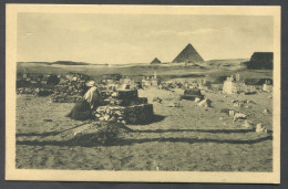 CAIRO EGYPT - THE CEMETERY PYRAMIDES, OLD PC - Cairo