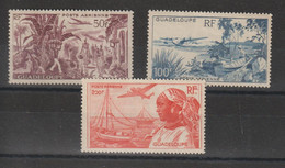 Guadeloupe 1947 Vues PA 13-15,  3 Val ** MNH - Poste Aérienne