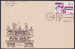 Inde India 1973 Special Cover Indipex, Sanchi Stupa-Gate, Buddhism, Buddha, Horse, Elephant, Balloon Pictorial Postmark - Covers & Documents