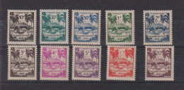 Guadeloupe 1947 Série Taxe 41-50,  10 Val ** MNH - Timbres-taxe