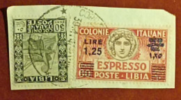 R 207 - Regno ITA - Colonie Libia 1927-37 Expres 60 C. + 50 C - Usato - Libya