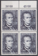 1966 , Mi 1216 ** (3) -  4er Block Postfrisch - 200. Todestag Von Peter Anich - Unused Stamps