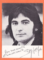 11991 / ⭐ Autographe Dedicace Imprimé SERGE LAMA 1975s " A Mes Amitiés Et Ma Solidarité " LA ROUE TOURNE - Chanteurs & Musiciens