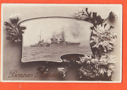 11812 / ⭐ ♥️  Rare Bonne Année Cuirassé PATRIE Marine Militaire Française Guerre 1914-18 Photo-Bromure - Guerre 1914-18
