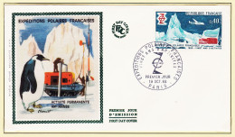 11937 / ⭐ FDC Soie Expeditions Polaires Françaises 20 Ans 1er Premier Jour Emission 19 Octobre 1968 Illustration CHESNOT - 1960-1969