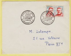 11898 / ⭐ Pilotes D'Essai GOUJON ROZANOFF 1er Premier Jour LE BOURGET 13 Juin 1959 à LETEMPSrue Voltaire Paris - 1950-1959