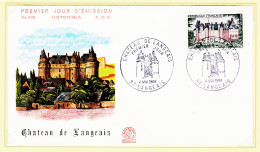 11947 / ⭐ FDC N° 638 Chateau De LANGEAIS 1er Jour Emission LANGEAIS 4 Mai 1968 F.D.C  - 1960-1969